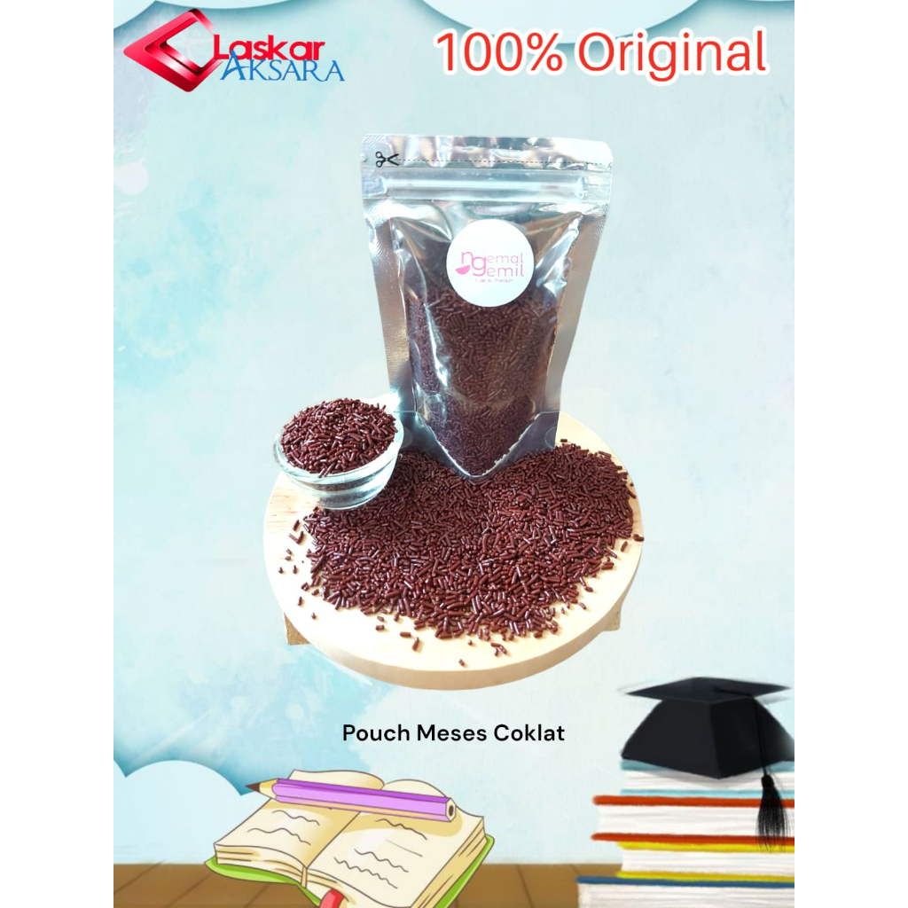 

Pouch Meses Coklat Butiran Coklat Sprinkle Topping Donut Kue Bolu / Premium