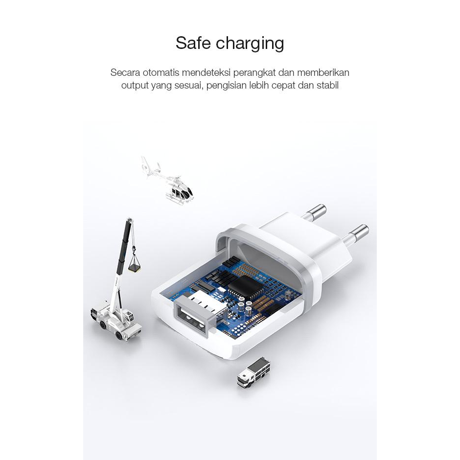 Robot Charger RT-K7 Fast Charging Kabel Micro USB Original Casan Quick Charge Dual - Garansi 1 Tahun