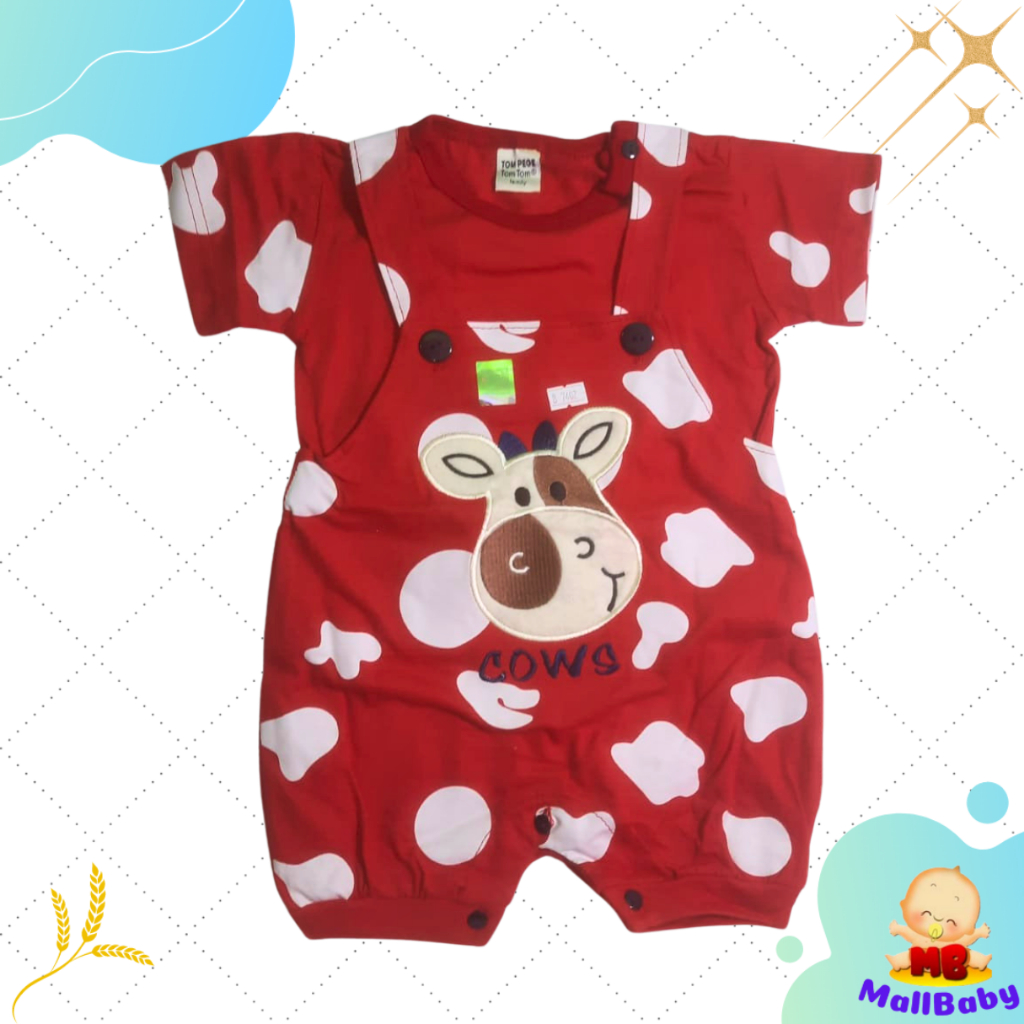 Baju Bayi Laki Laki 0- 6 bulan Baju Kodok Bayi Laki Laki 6-12 Bulan Cute Cow