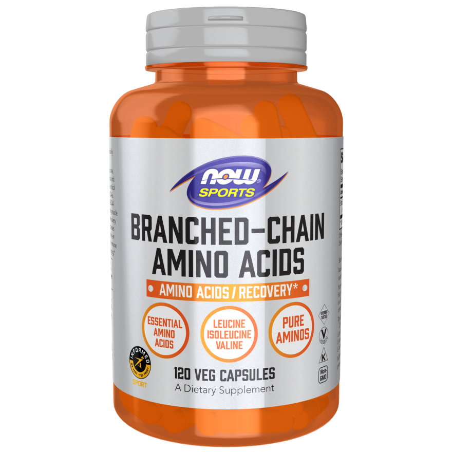 Now Food Sports Branched Chain Amino Acids 120 Veg Caps Asam Amino Sup Fitness Gym ORI USA