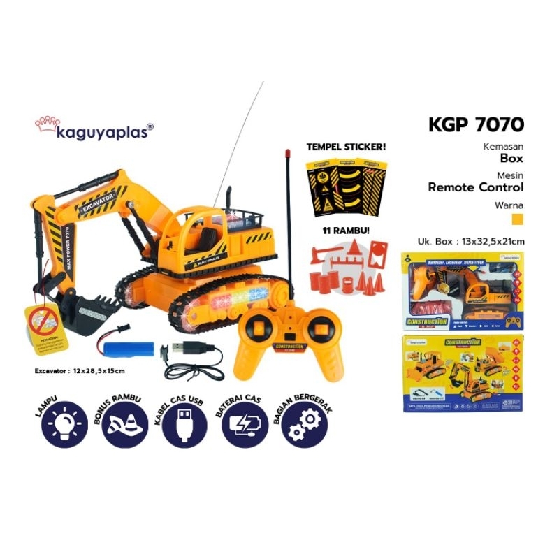 Mainan RC Truck Contruktion Mobil Remote Excavator Dump Truck Bulldozer Batre Cash Full Lampu Mainan Keluarga Pengendali Jarak Jauh