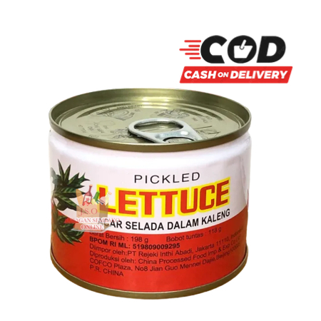 (JSO) red boat pickled lettuce 182 gr / selada kaleng / acar / asinan selada