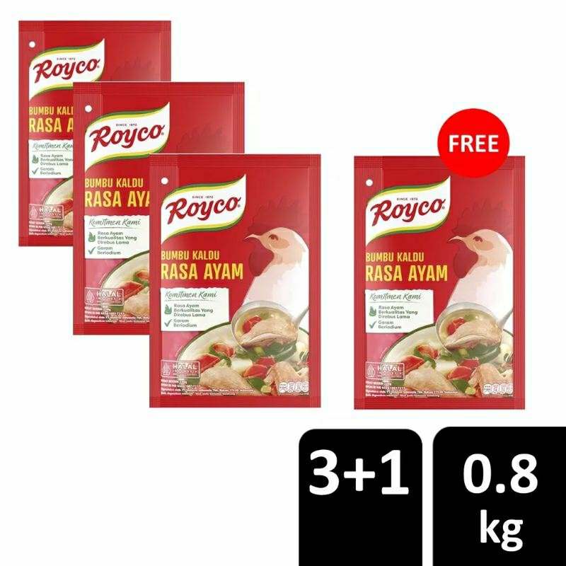 

PAKET HEMAT ROYCO ) BUY 3 ROYCO KALDU AYAM 220 GRAM FREE ROYCO KALDU