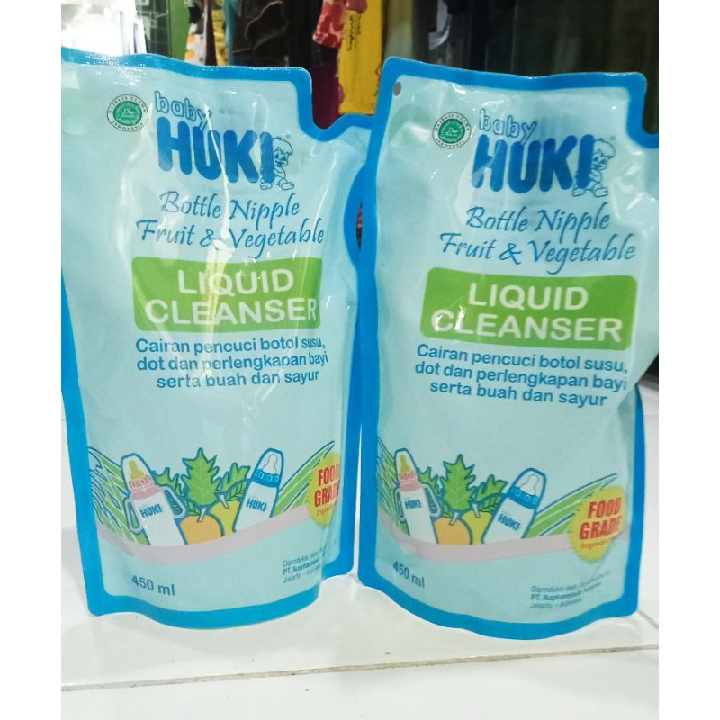 Huki Liquid Cleanser Refill 450 ml/ Huki Cairan pembersih botol