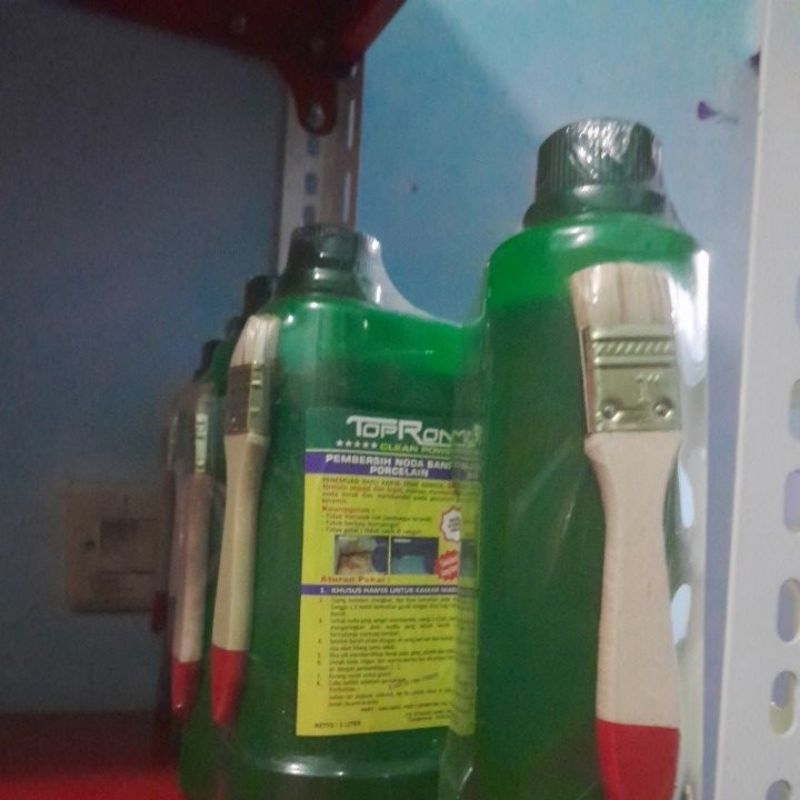 Topron pembersih noda porselin 1 liter gratis kuas