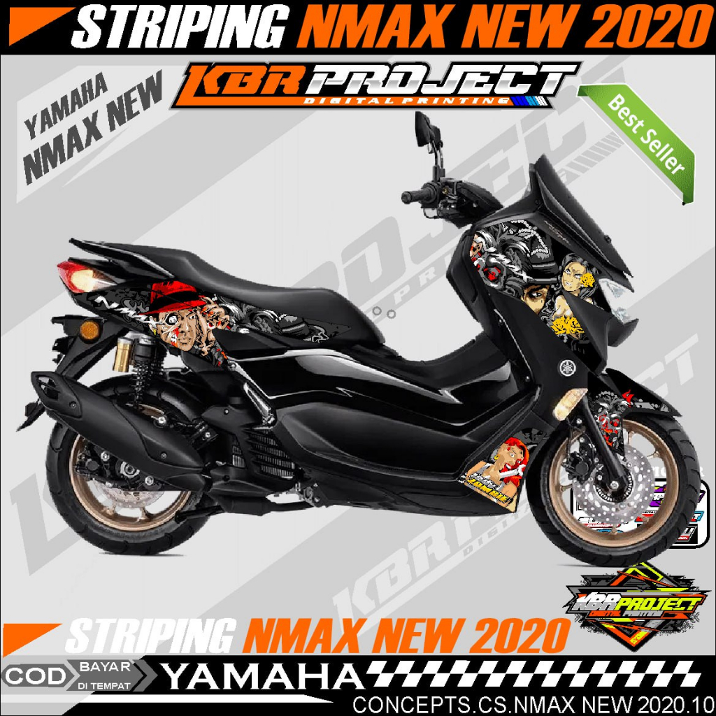 NMAX NEW 2020 STIKER STRIPING PREMIUM MOTOR KEREN LIS VARIASI NMAX NEW 2020 STIKER MOTOR YAMAHA DESA