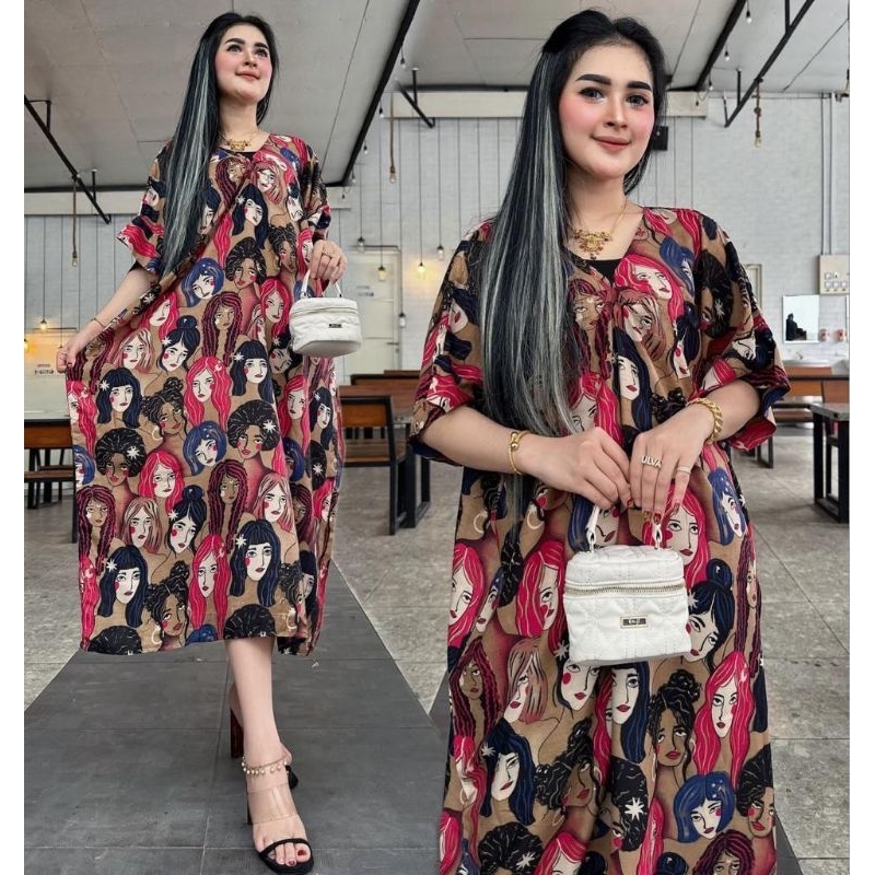 CASUAL HOME DRESS BATIK | DASTER KALONG JUMBO BUSUI
