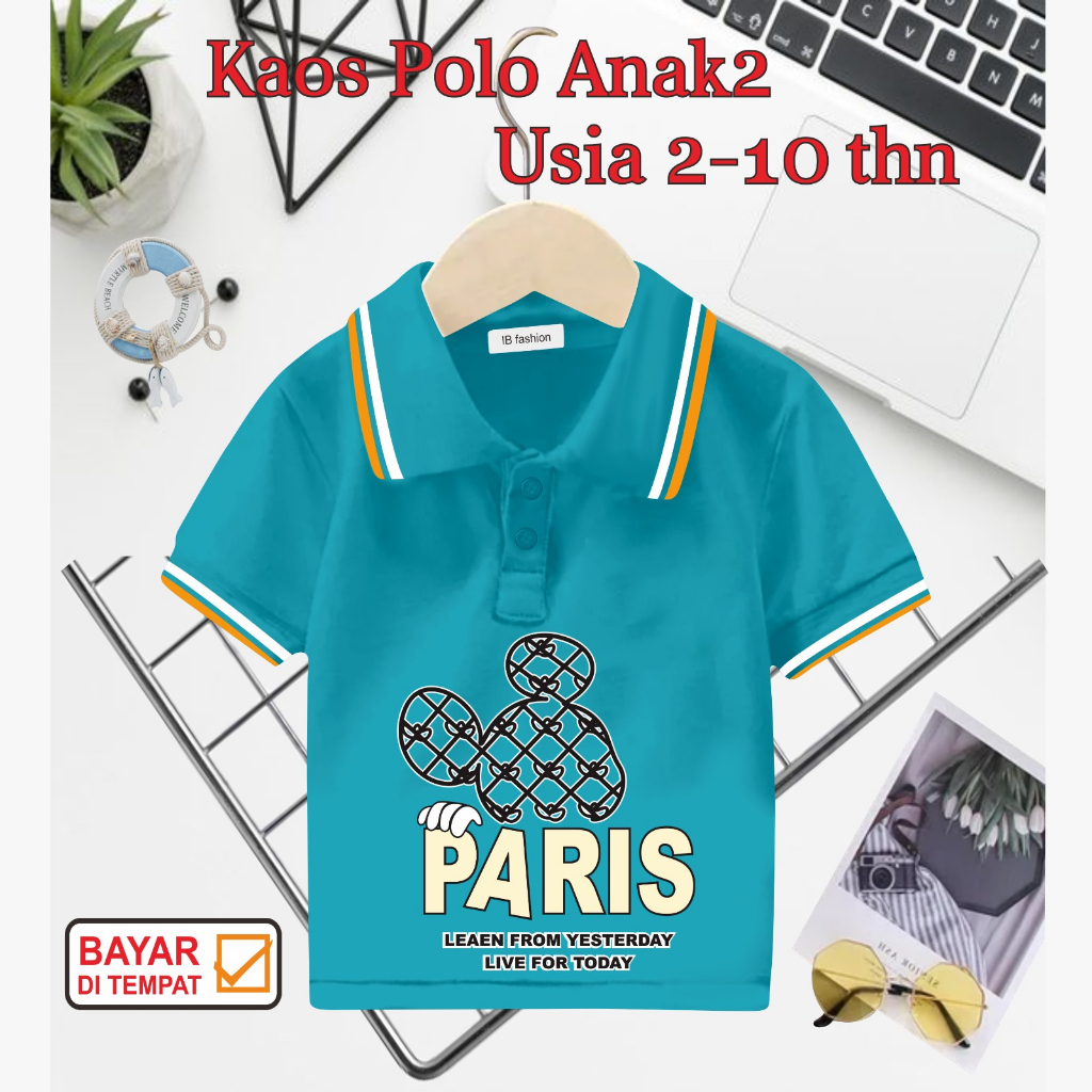 ((IB))KAOS ANAK2 KERAH POLO/PARIS DIGITAL SABLON