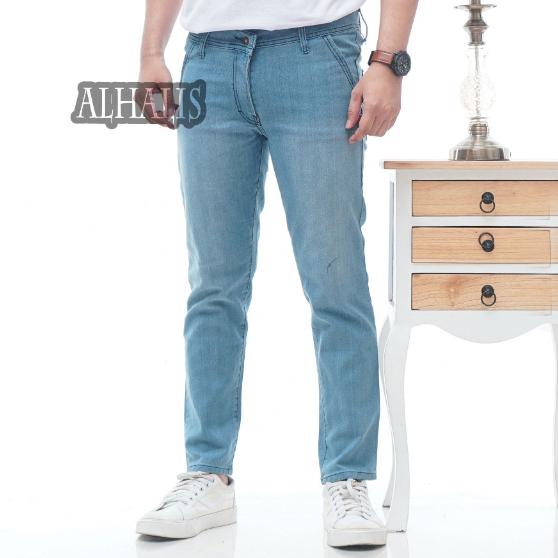 Celana jeans pensil slimfit skinny melar Warna Biru navi