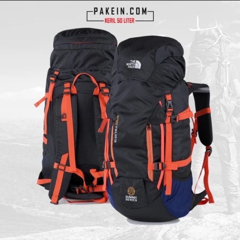 13 pilihan Tas Gunung TNf 50 Liter # Tas Carrier TNF 50 Liter # Tas Hiking # Tas Outdoor 50Liter TNf elextra