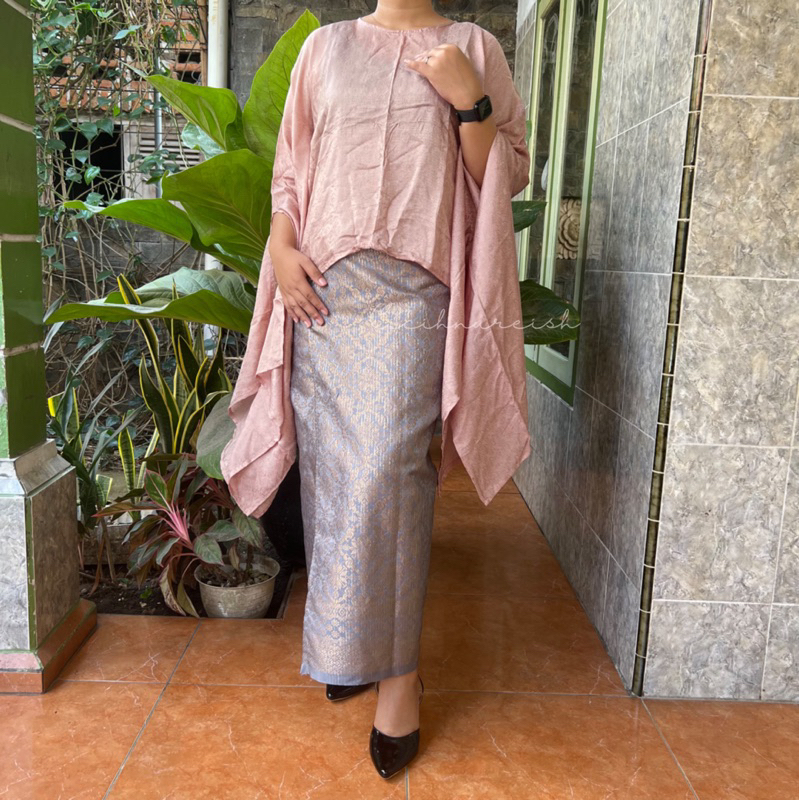 melayu batwing viscose mix songket