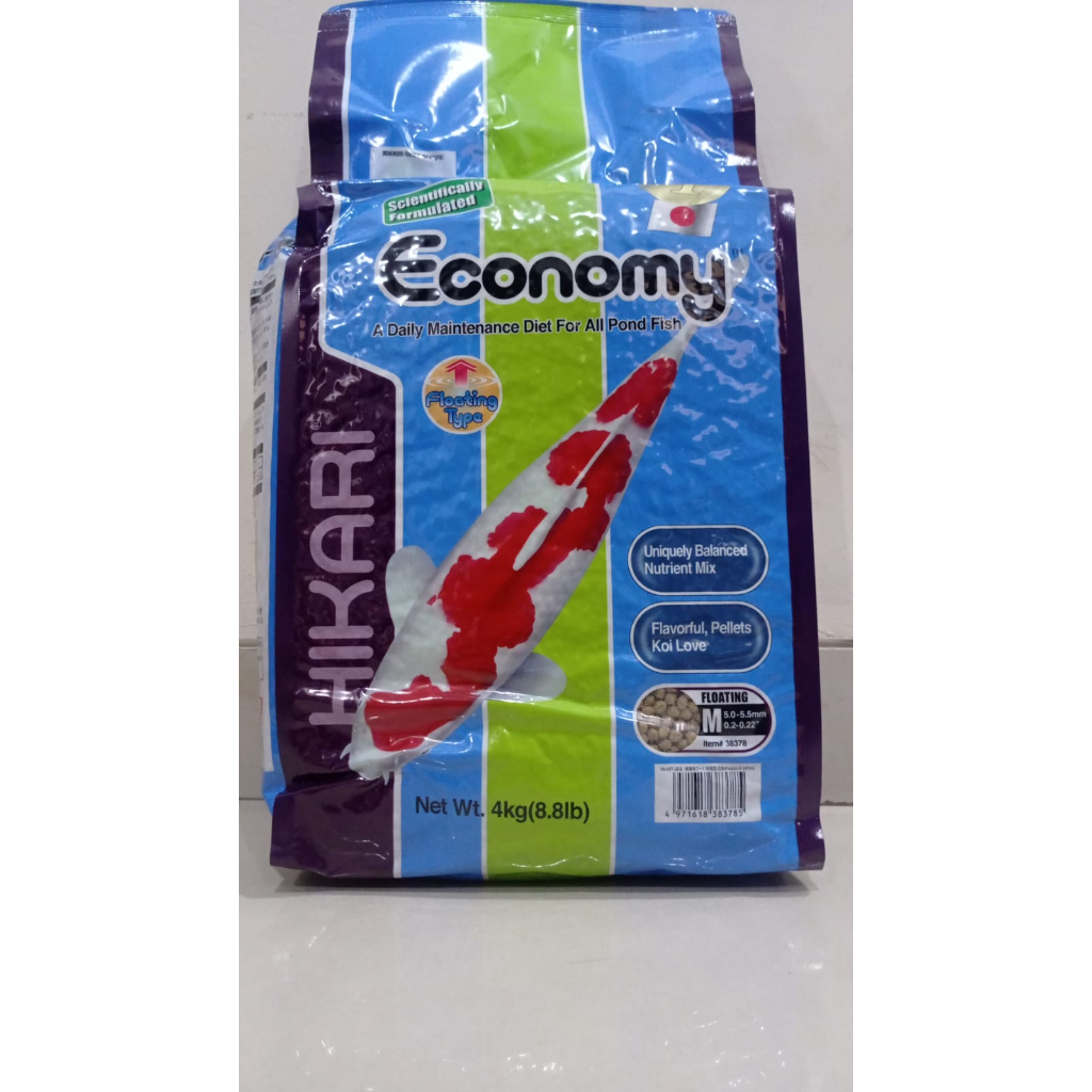 HIKARI ECONOMY 4KG SIZE M MAKANAN IKAN KOI / PAKAN IKAN