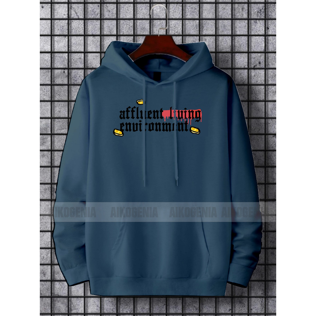 Sweater hoodie pria wanita kekinian LIVING / hoodie pria wanita terbaru