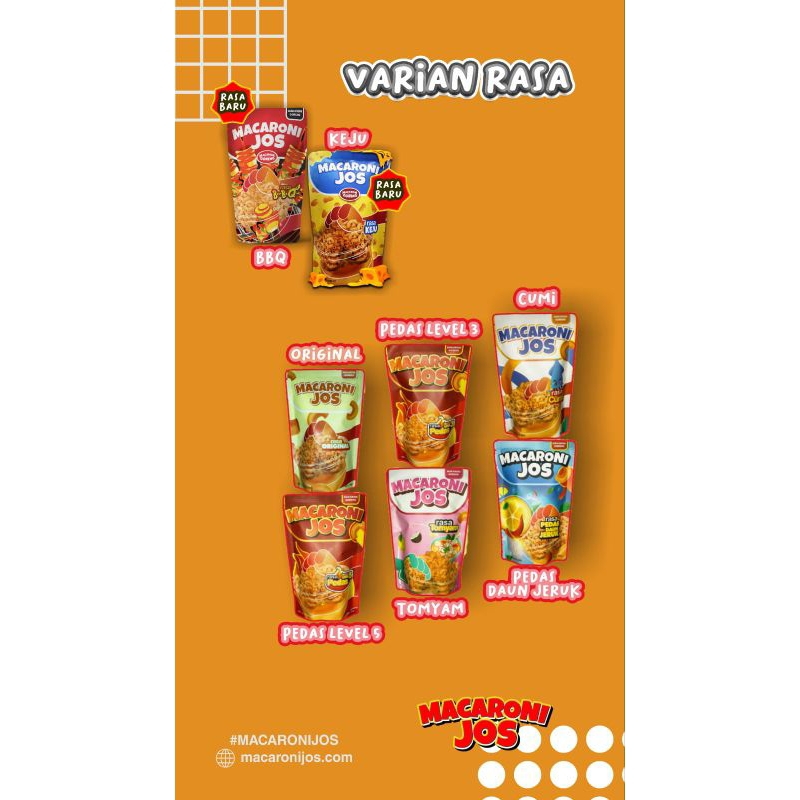 

Macaroni Jos / Macaroni Pedas / Macaroni Viral 100gr / Cemilan Sehat