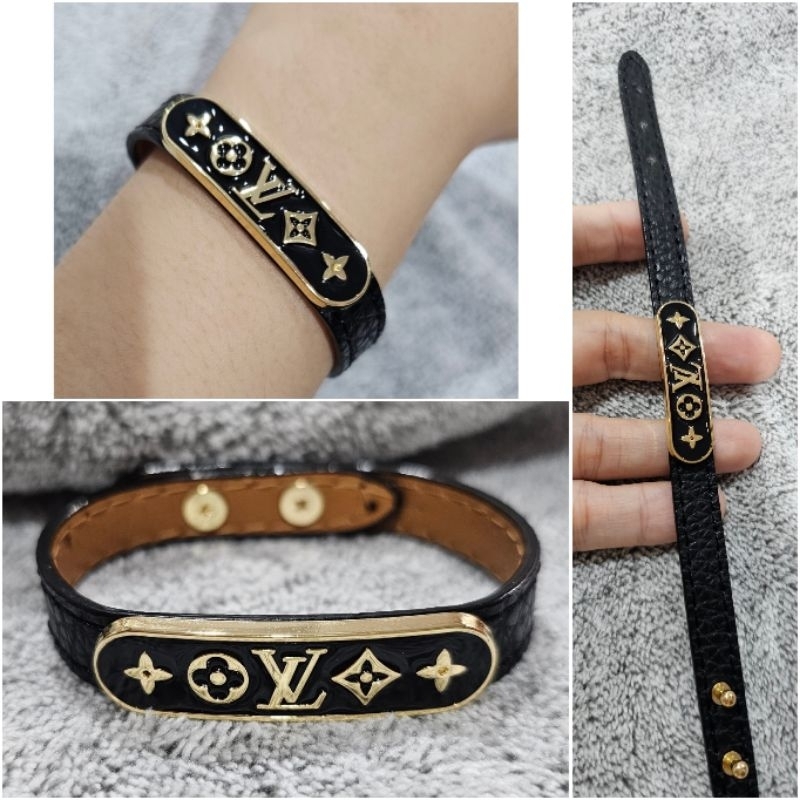 gelang kulit Premium Quality Gelang kulit elv hitam bracelet fashion import 9388