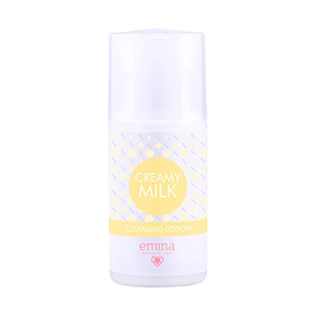 EMINA Creamy Milk Indonesia / Pembersih Wajah 50ml / Grape Seed Extract Vitamin B / Cleansing Lotion / Cleanser Facial Wash / Sabun Pencuci Cuci Muka / Lembut Ringan / pH Balance Untuk Semua Jenis Kulit / Skincare Face Care / Treatment Perawatan Series