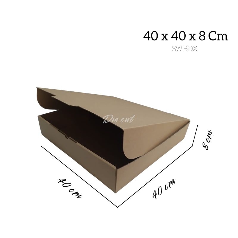 

kardus/karton/box uk 40x40x8 cm die cut pizza dll