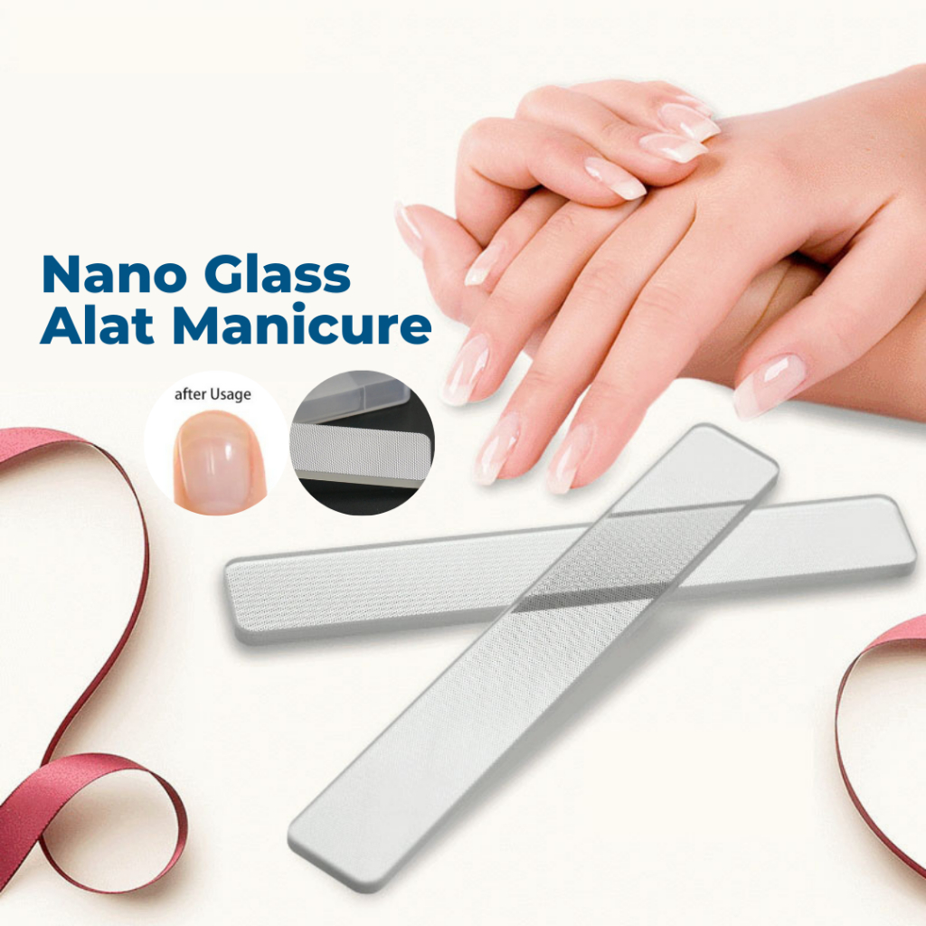 Alat Kikir Kuku Kilap Free Box Nail Buffer Glow Asahan Pengkilap Manicure Bening Nano Glass