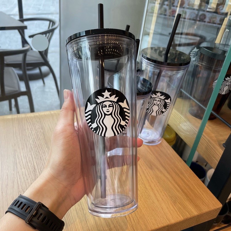 STARBUCKS TUMBLER TRANSPARAN REUSEABLE 473 / 710ML