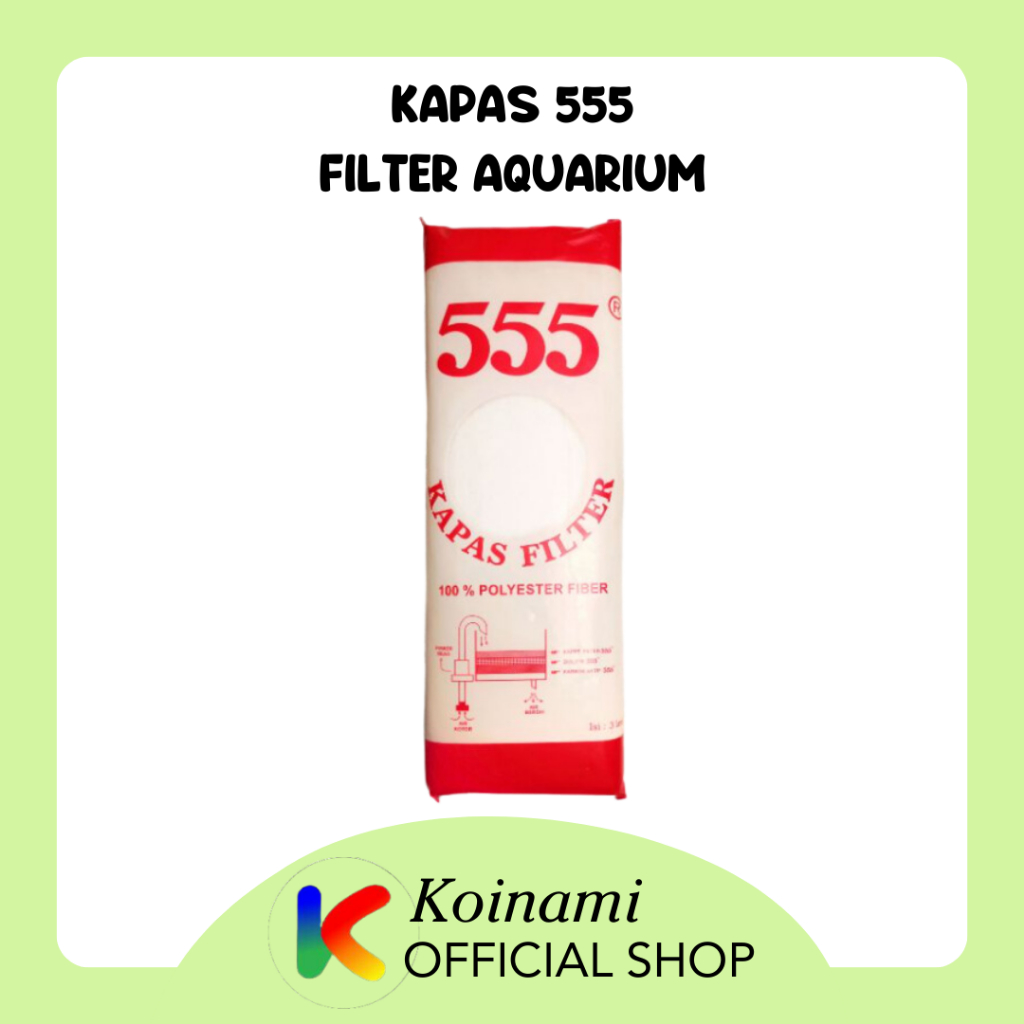 555 KAPAS FILTER AQUARIUM / BUSA FILTER AQUARIUM KOLAM IKAN