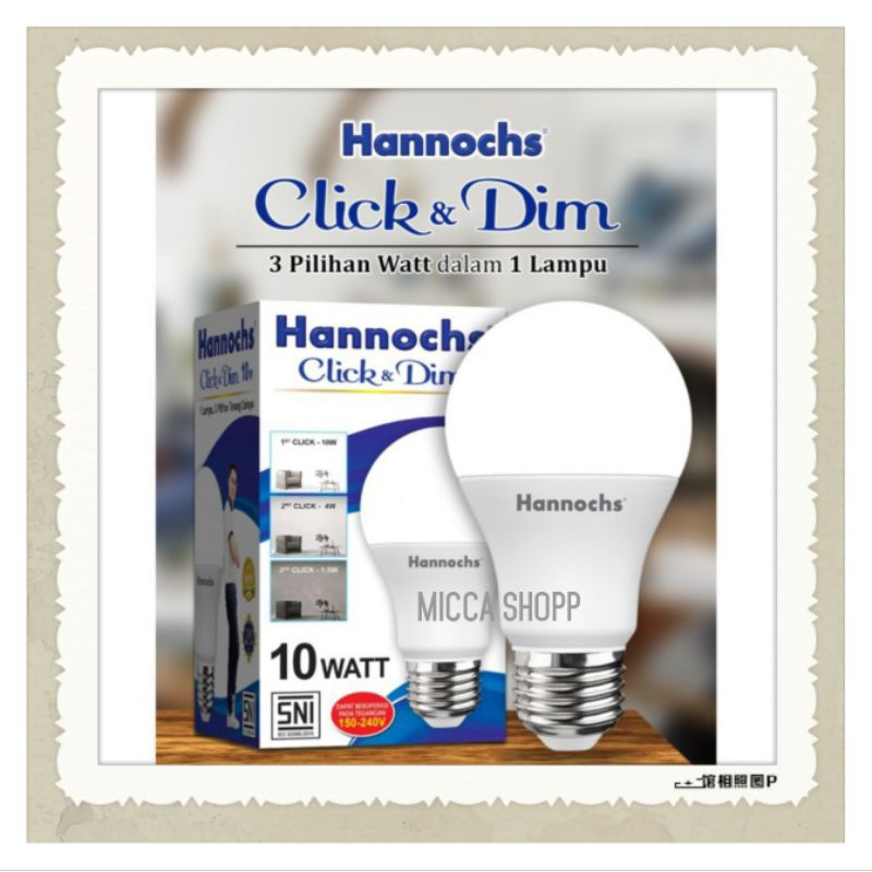 HANNOCHS LAMPU LED CLICK &amp; DIM / LAMPU 3 IN 1 / LAMPU LED