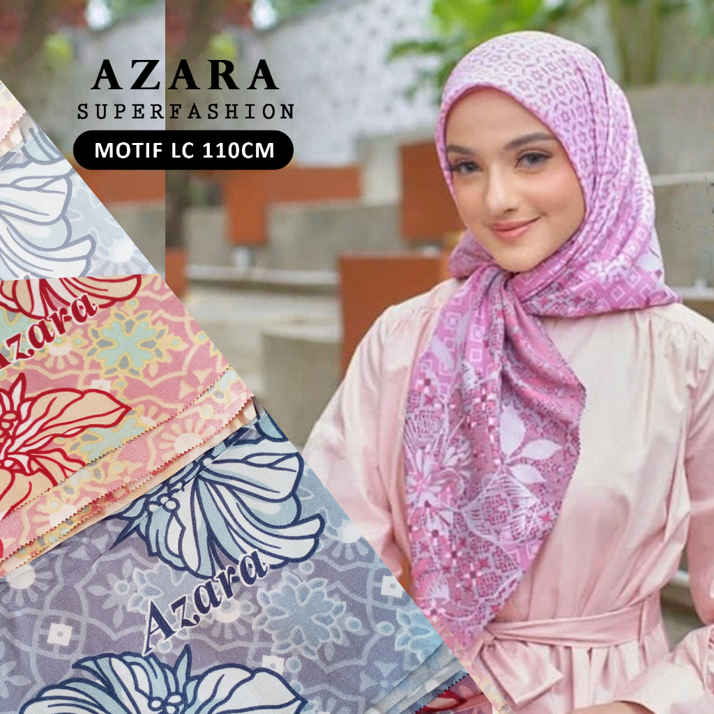 Jilbab Segi Empat Voal Oskara Motif hijab square segi empat Laser Cut Azara