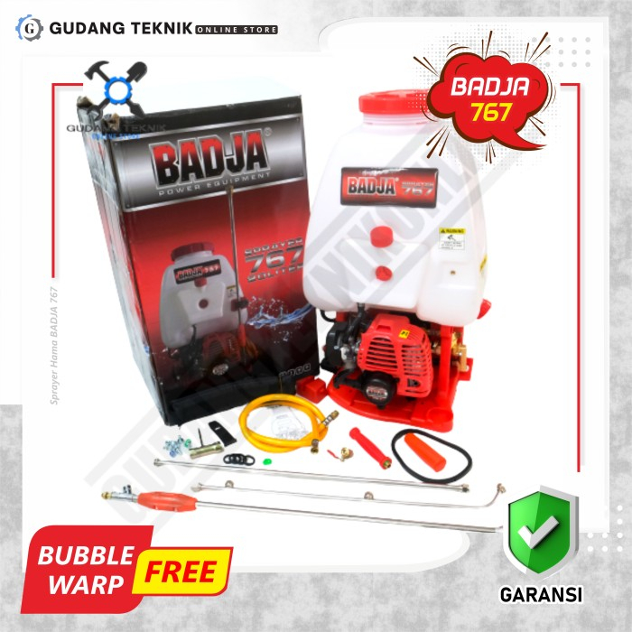 Mesin Sprayer Hama Kapasitas 20 Liter 2 Tak 767 BADJA 4 Tak 768 BADJA / Alat Semprot Gendong Semprotan Obat Hama Disinfektan ENGINE 20Liter 767 768 BADJA