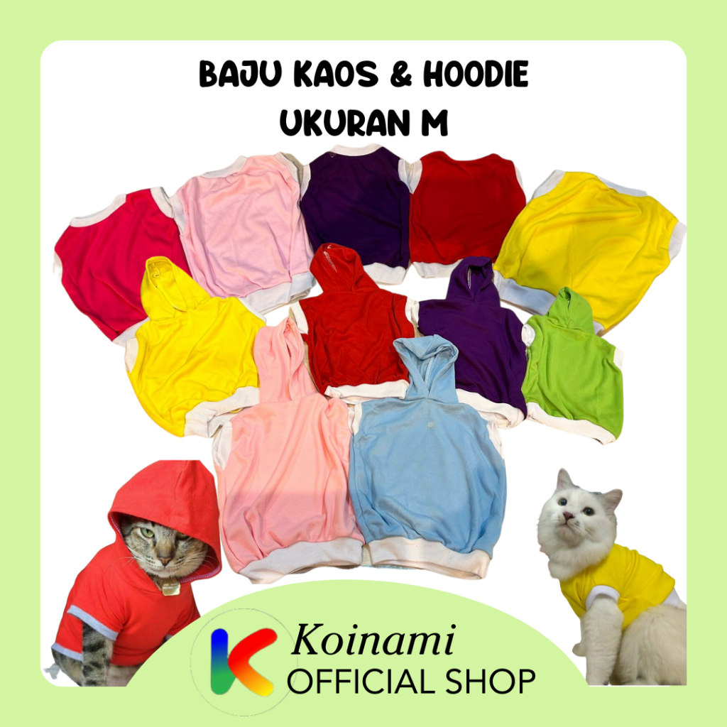 BAJU KUCING ANJING  UKURAN M / #0065 / KAOS UNTUK KUCING ANJING