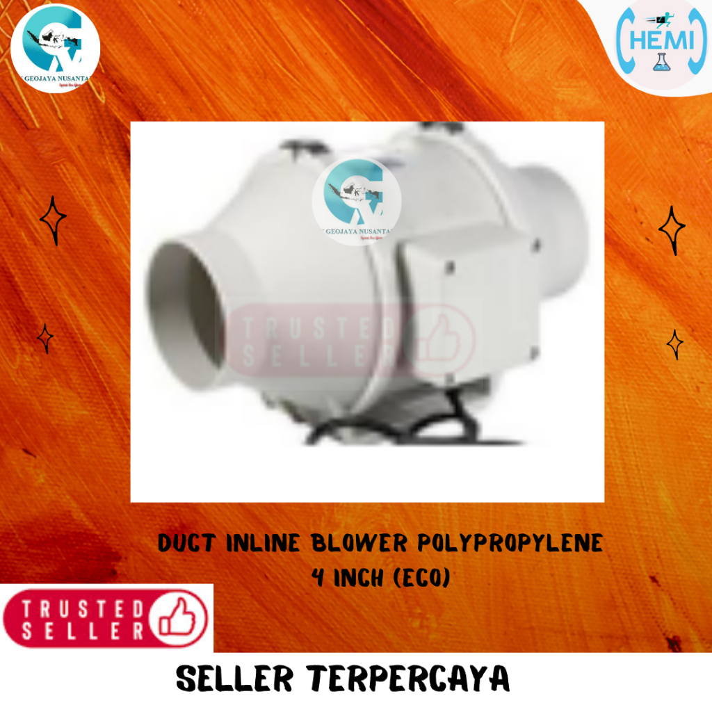 Duct Inline Blower Polypropylene 4 inch (ECO)