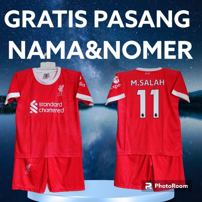 setelan Jersey LIVERPOOL anak umur 6-12 thn/SETELAN BAJU BOLA ANAK/setelan baju bola anak laki laki