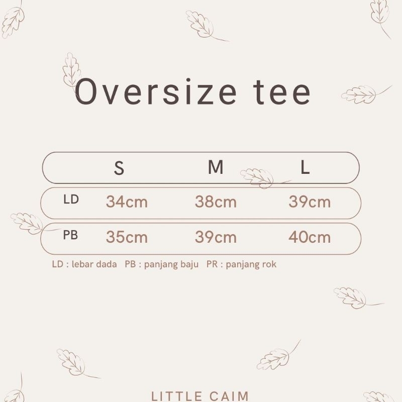 LITTLECAIM - FAROSH OVERSIZE TEE | Baju anak unisex