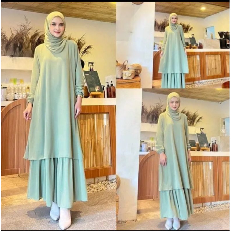 Rekomendasi Gamis malaysia anggun terbaru cantik simpel dan elegan