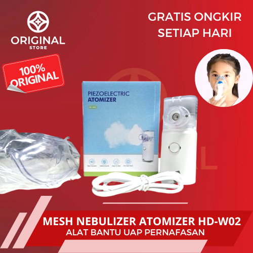 NEBULIZER PORTABLE MESH  NEBULIZER PORTABLE ALAT UAP BANTU PERNAFASAN ATOMIZER HD-W02