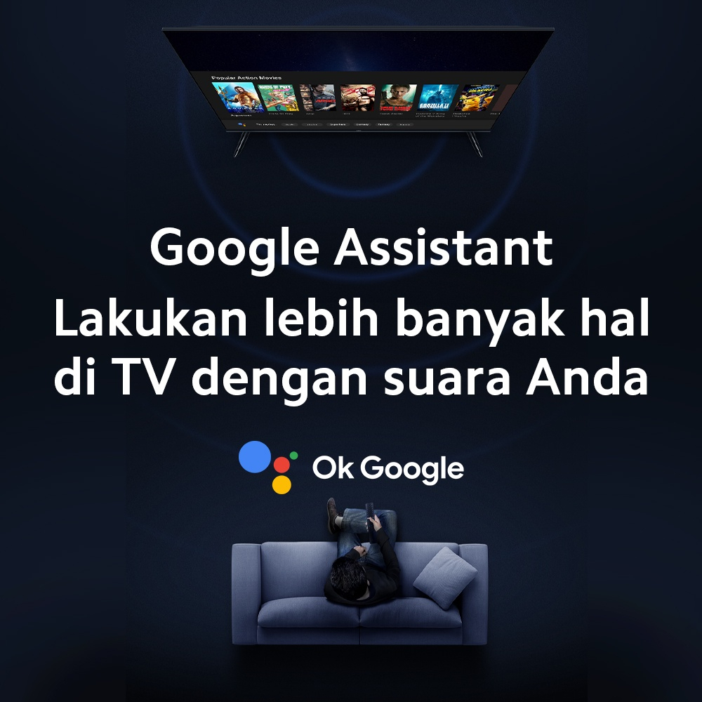 ANIMAX Android 50 inch TV Smart Digital TV 4K UHD - Android 11.0 - Voice Control - Bluetooth Connectivity - Dolby Audio