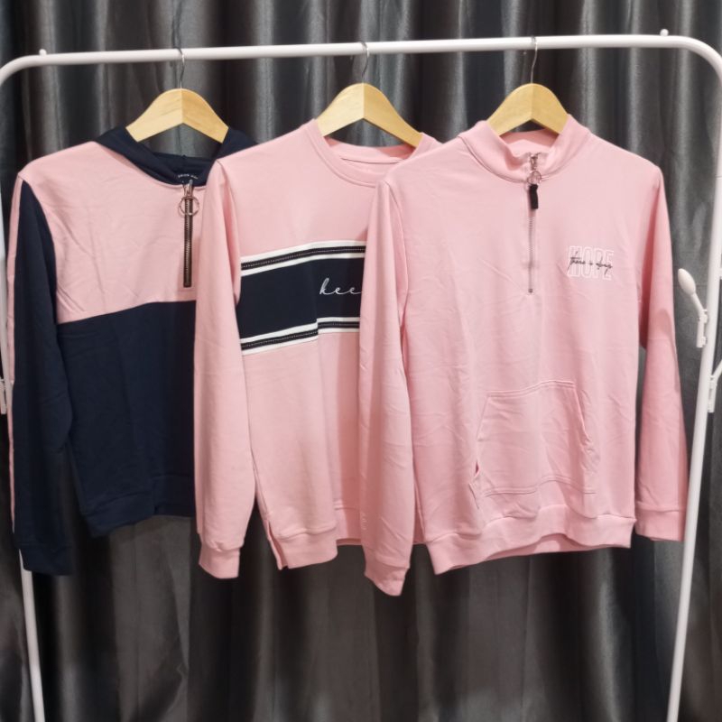 Sweater Zelia bahan baby terry abg remaja/dewasa