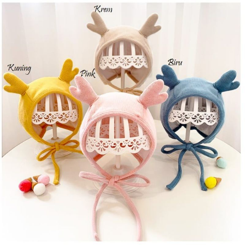 Topi Kupluk Katun Newborn Super Lucu Telinga Rusa CBKS VC