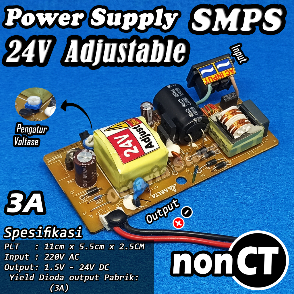 SMPS Power Supply Adjustable 42V 24V 3A