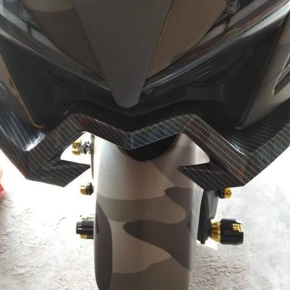 Winglet Cover Sayap Depan Aksesori Variasi Yamaha Aerox 155 Carbon Kevlar NEMO Best Quality