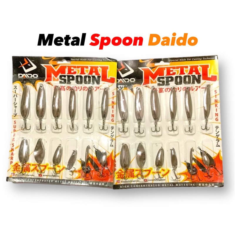 Metal Spoon Lure DAIDO Perlempeng - 12Pcs