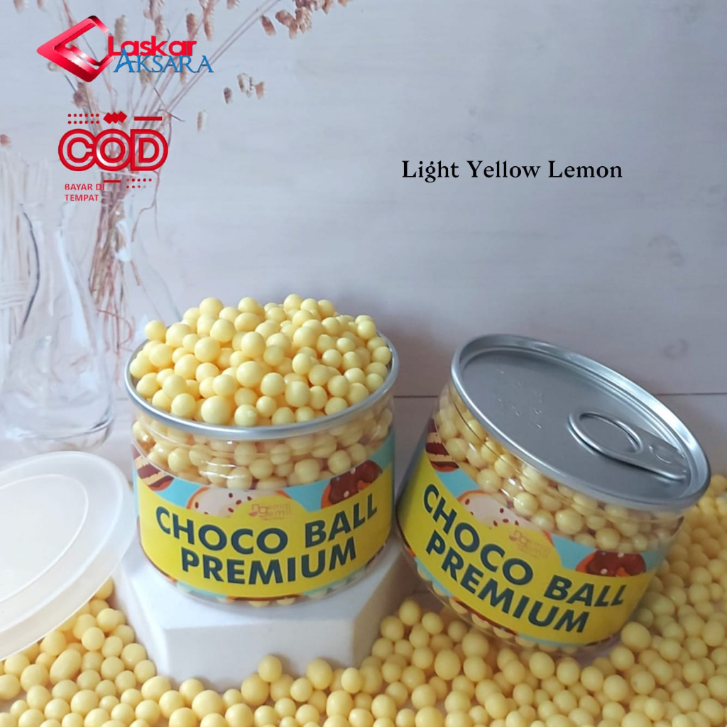 

Can - Chocoball Light Yellow Lemon Sprinkle Bola Rasa Buah Topping Kue Donut Bolu / Premium