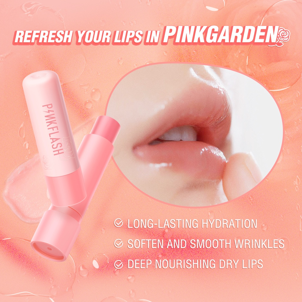 PINKFLASH Plant Oil-Based Lasting Moist Lip Balm Lip Care Deep Hydration 4 Natural ingredients Repair Nourish Reduce Wrinkles