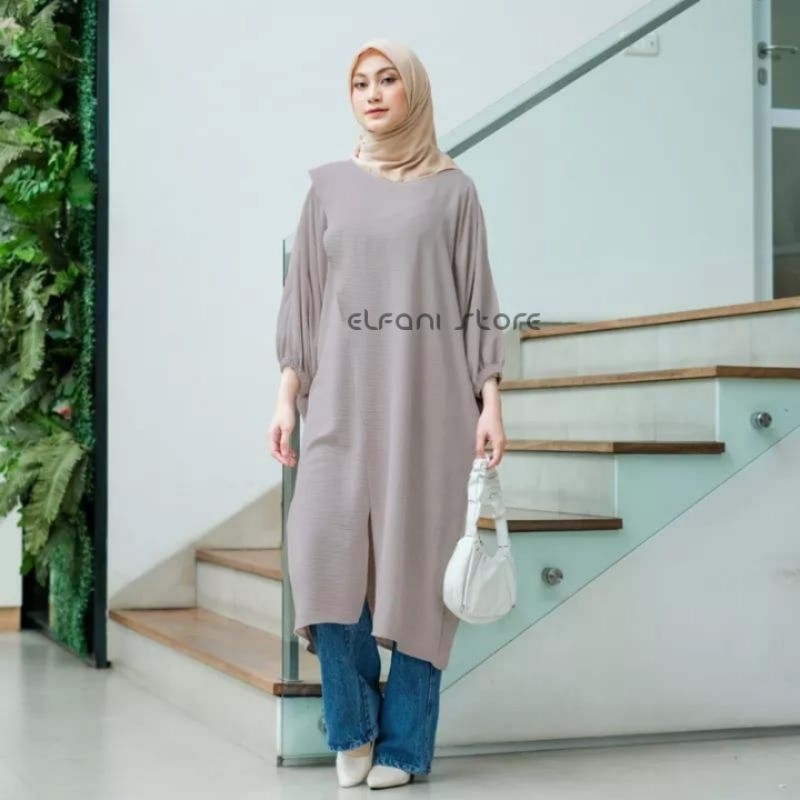 MECCA TUNIK SEMIO KAFTAN CRINGKLE AIRFLOW by Ziara.id