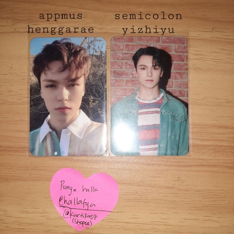 [ Official Photocard ] PC SEVENTEEN VERNON Benefit HENGGARAE Apple Music APPMUS and Fansign Yizhiyu 