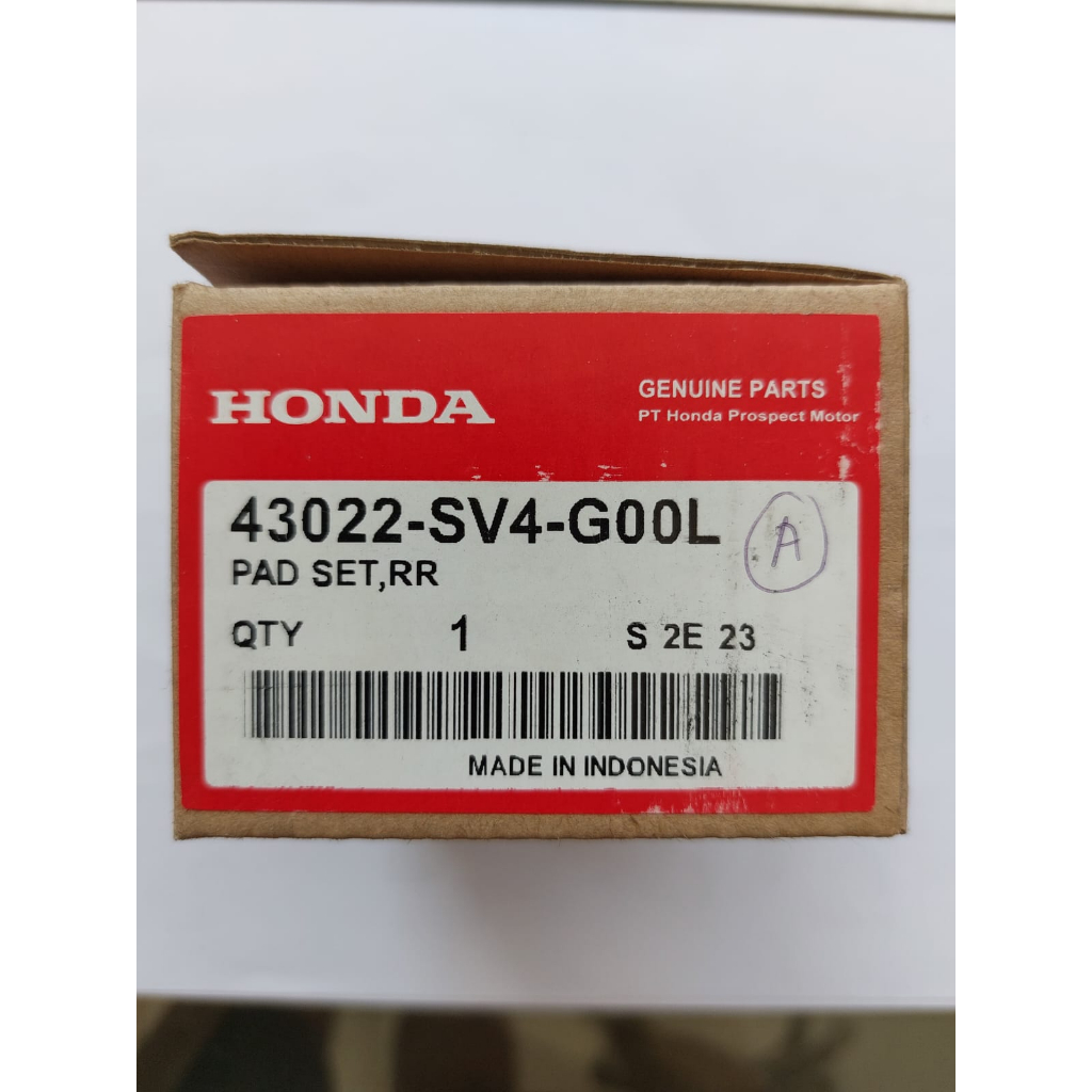 Kampas rem belakang Honda Accord, Civic, CRV, Odyssey, Stream. Original 43022-SV4-G00L