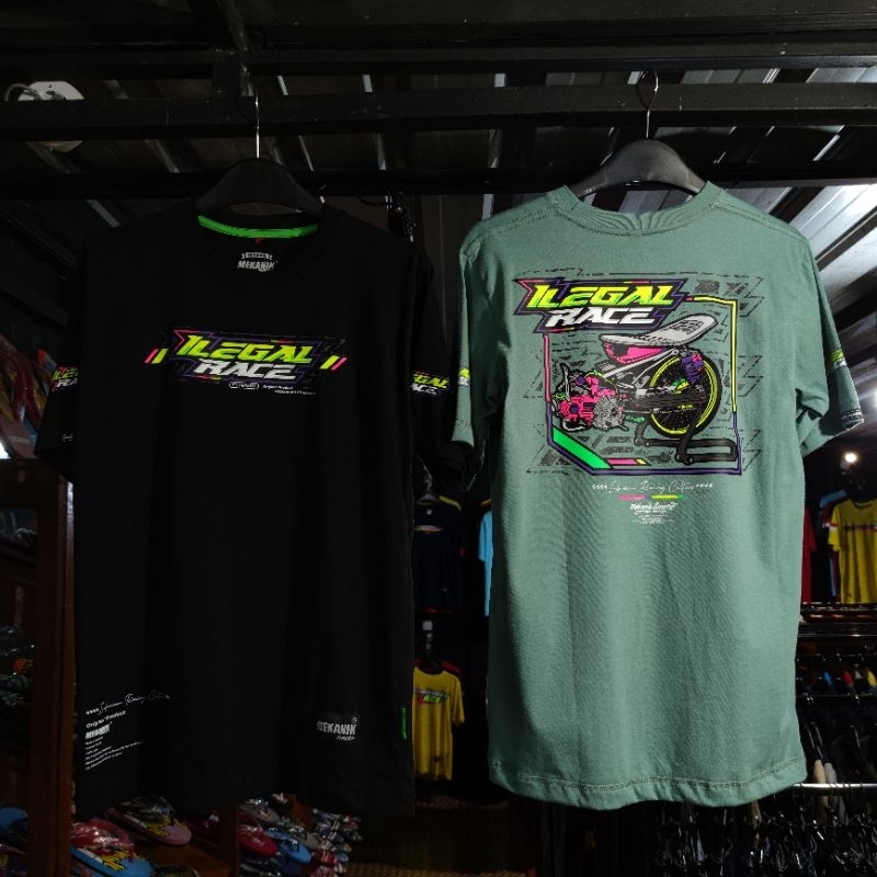 KAOS ILEGAL RACE LG | FREE STICKER | KAOS BALAP | DKRSTORE | MEKANIK AMATIR