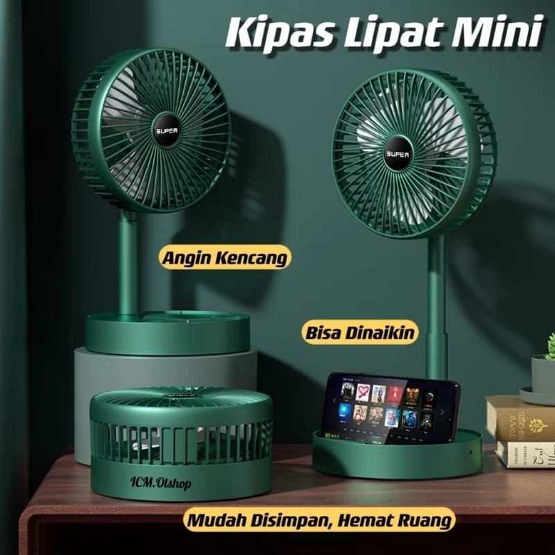 Kipas Lipat Mini / Kipas Angin Portable / Mini Desk Fan / Kipas Belajar⭐ ICM ⭐