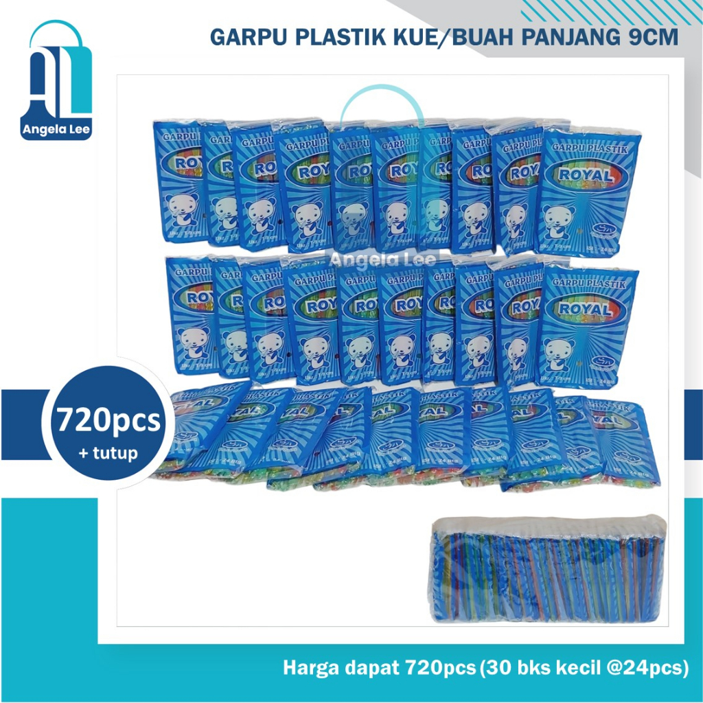 Garpu Plastik Kecil Kue Ulang Tahun Tar Buah Bolu Pesta Puding Warna Warni 9cm isi 12btg