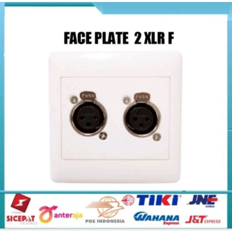 Wall Plate XLR Female+Outbow/Face Plate XLR Female