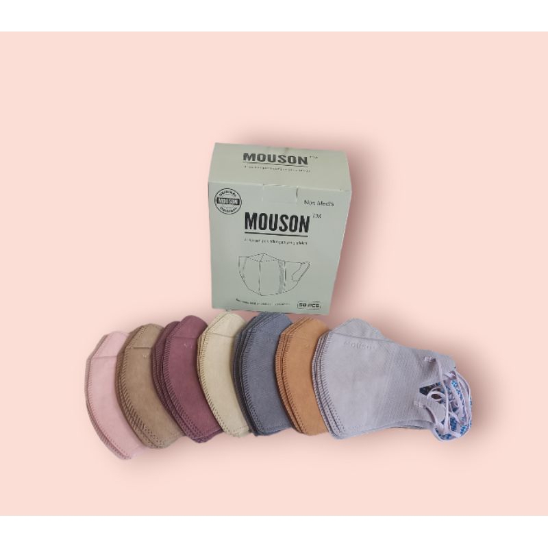 Masker Duckbil / Duckbill 4 Ply Mouson Warna Mix 50pcs