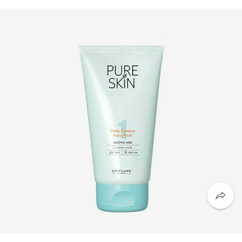 Pure skin deep cleanse face wash/face wash pure skin/face wash oriflame/sabun muka/sabun pembersih m